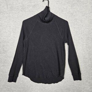 Everlane Women's Black Turtle Neck Long Sleeve Solid Cotton Sweater Size S